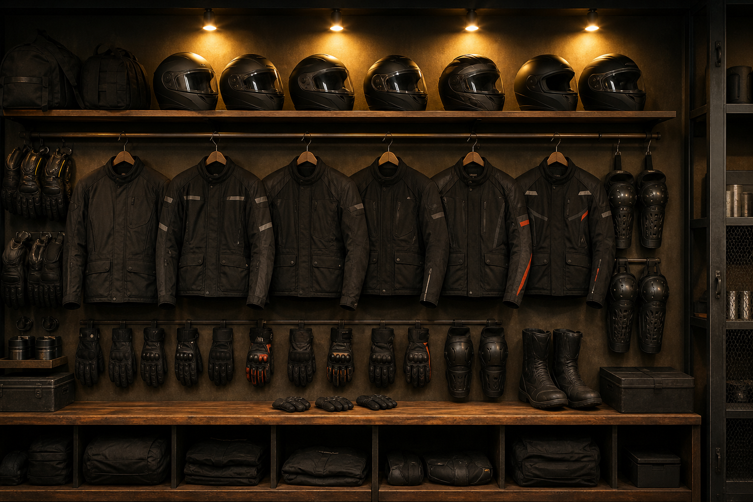 Riding gear wall
